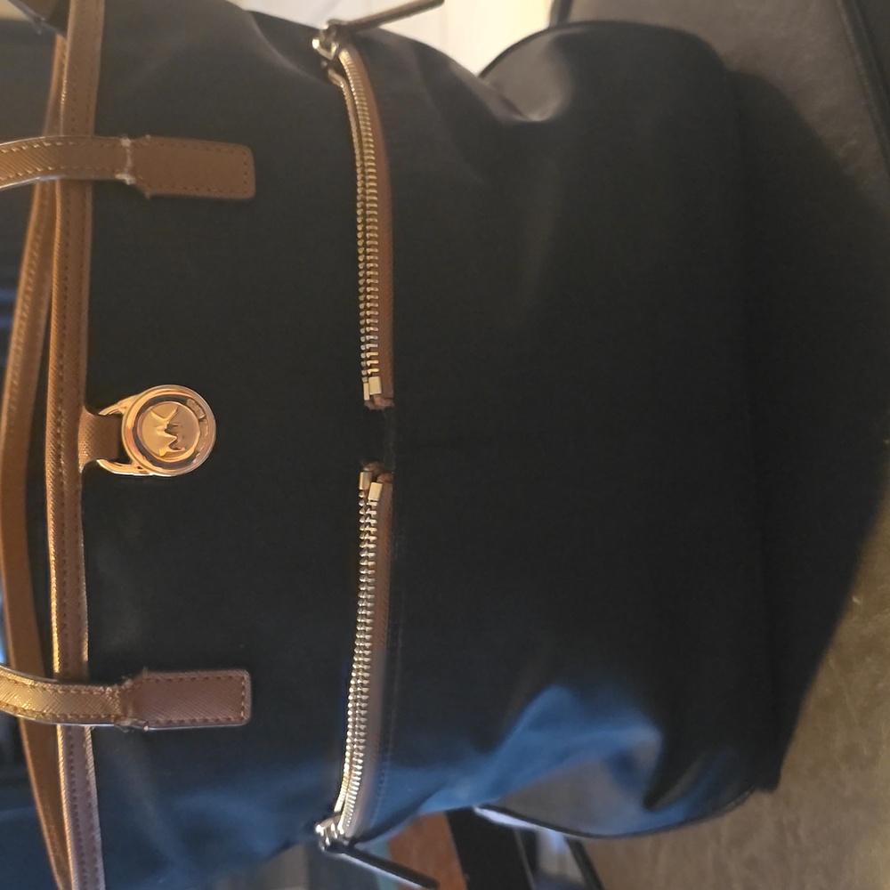 Michael Kors Kempton Black and Brown Tote
